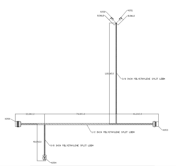 Wire Harness Physical Layout Right Angle Example
