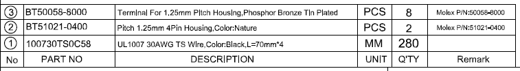 Wire Harness and Connector Example - Engineering Specifications